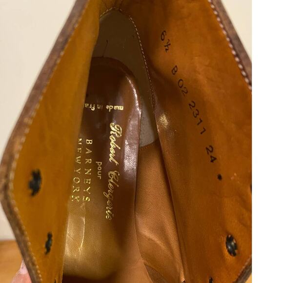 Robert Clergerie Made in France Brown Leather Booties 6.5us - Picture 4 of 10